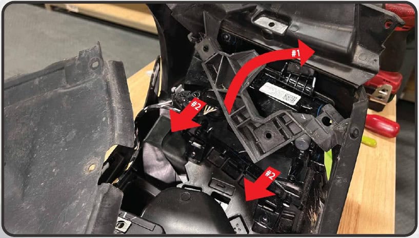 Jeep Jl/Jt Morimoto Xrgb Fender Chop Installation 9 Move the bracket aside and release the turn-signal housing.