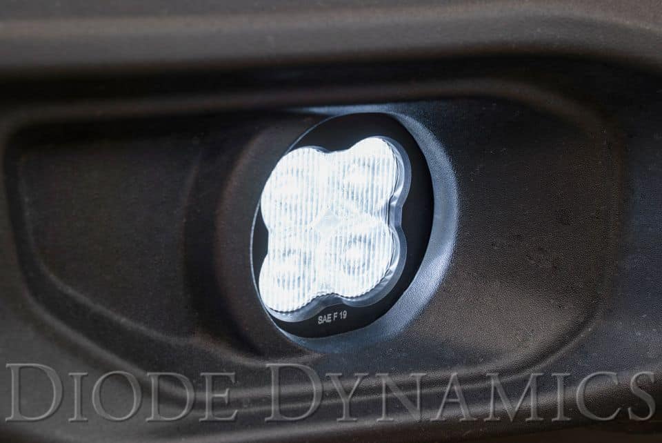 SS3 Type MS fog lamp installed in a Sport plastic bumper.