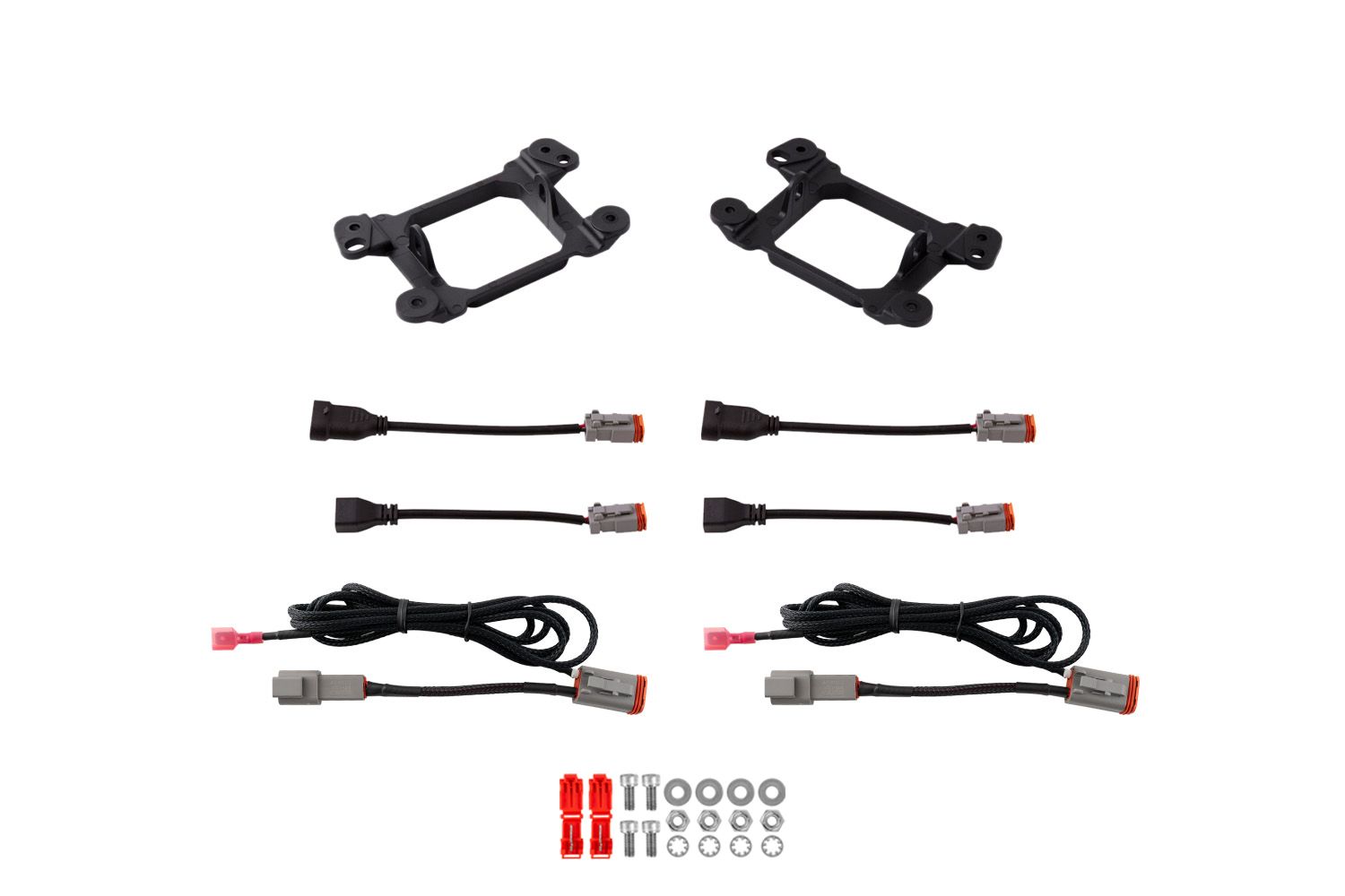 DD6255P Type M mounting kit with brackets, wire adapters, backlight tap leads and hardware; lamps and round bezels are separate.