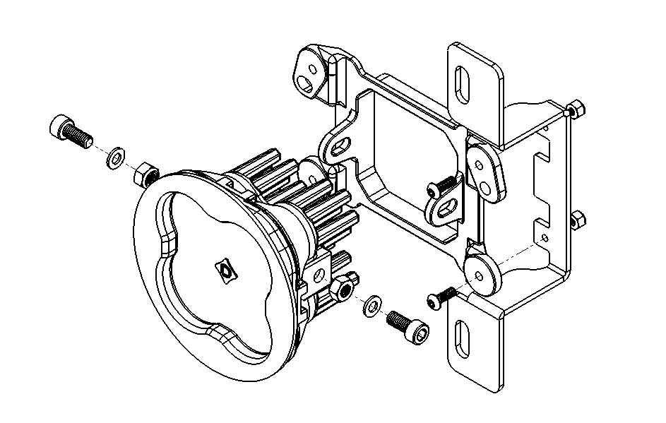 Jeep Jk Ss3 Type M &Amp; Mr Fog-Light Installation Guide 2 Type MR assembly adds a steel bracket to the Type M bracket; mirror the bracket position for the other lamp.