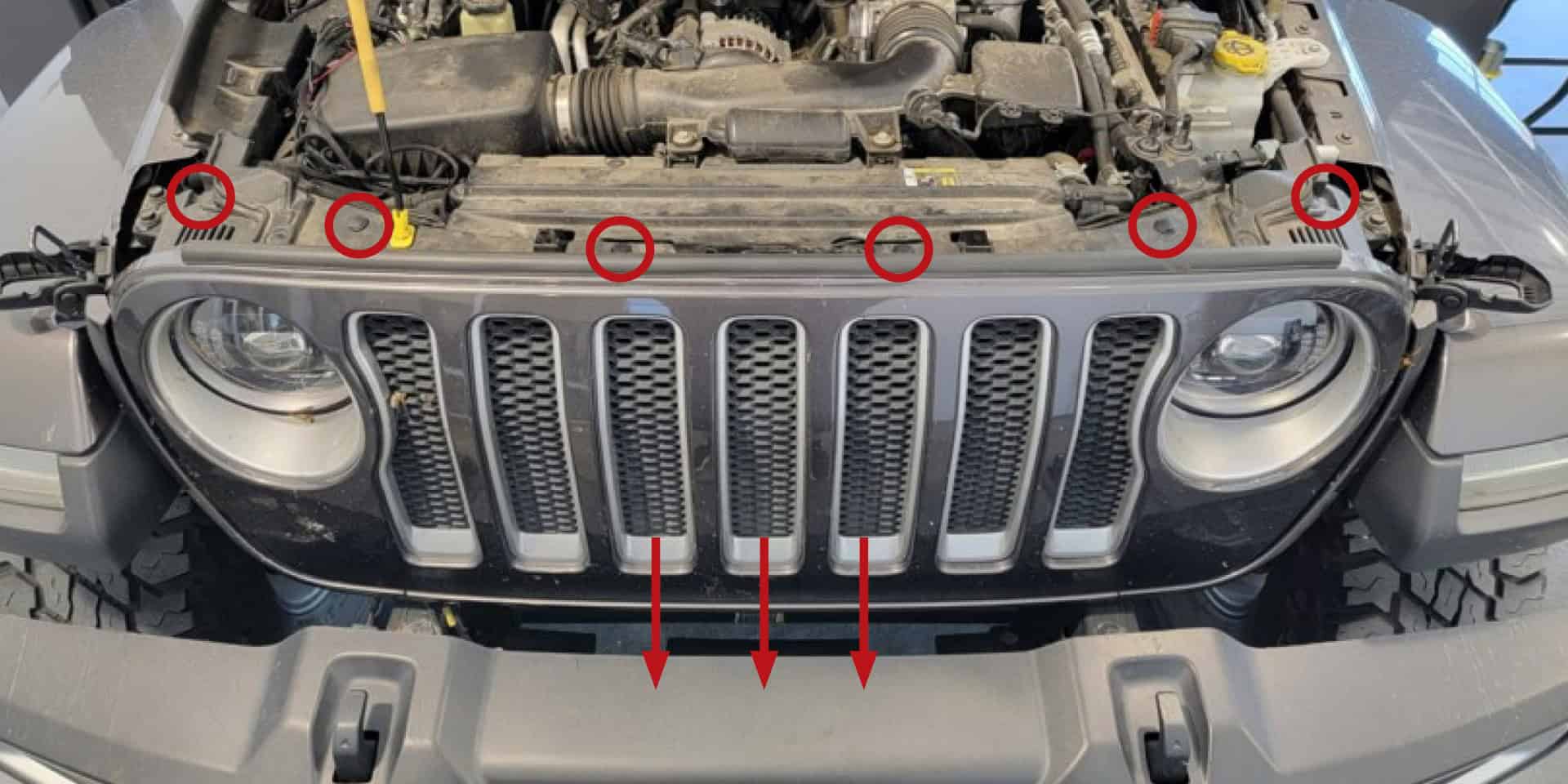 Jeep Jl / Jt Elite Headlight Installation 2 Jeep Wrangler hood up