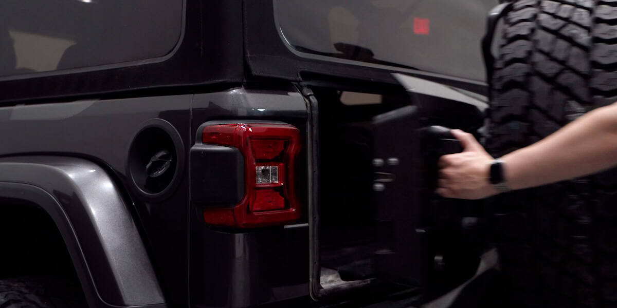 Jeep Jl Form Tail Light Installation 2 Open the tailgate and rear window for access.