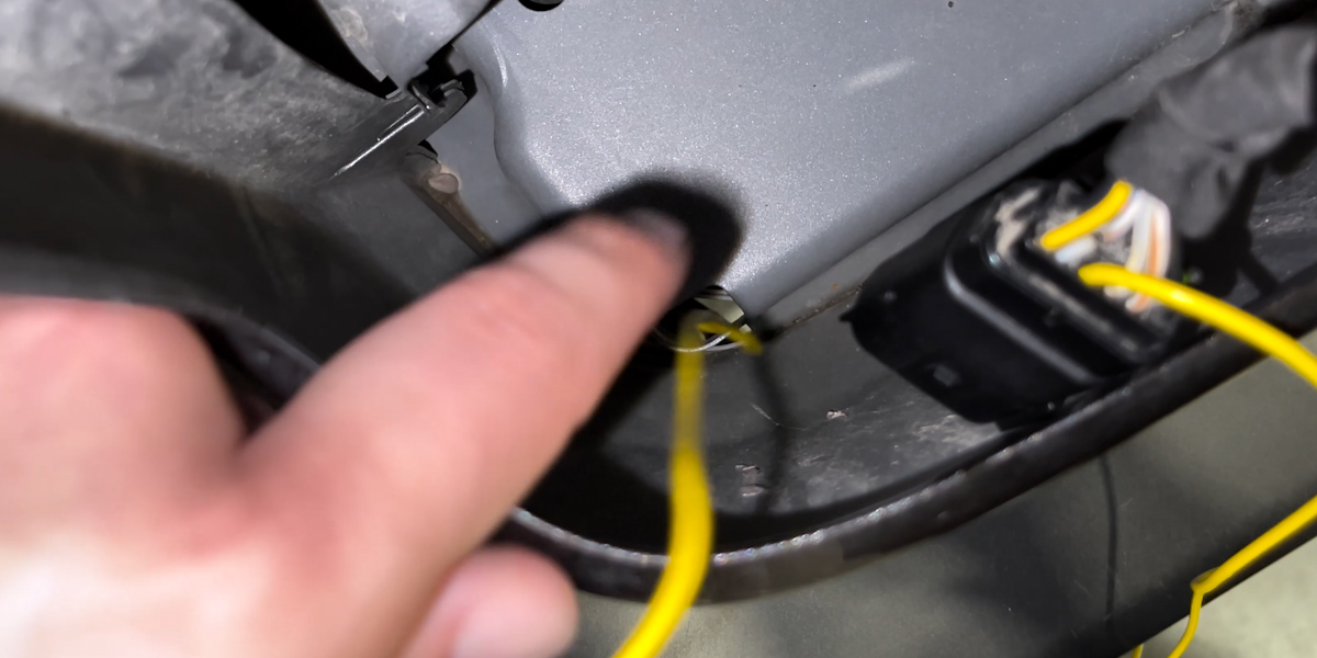 Jeep Jl Form Tail Light Installation 18 Feed the added lead down through the tail-lamp opening.