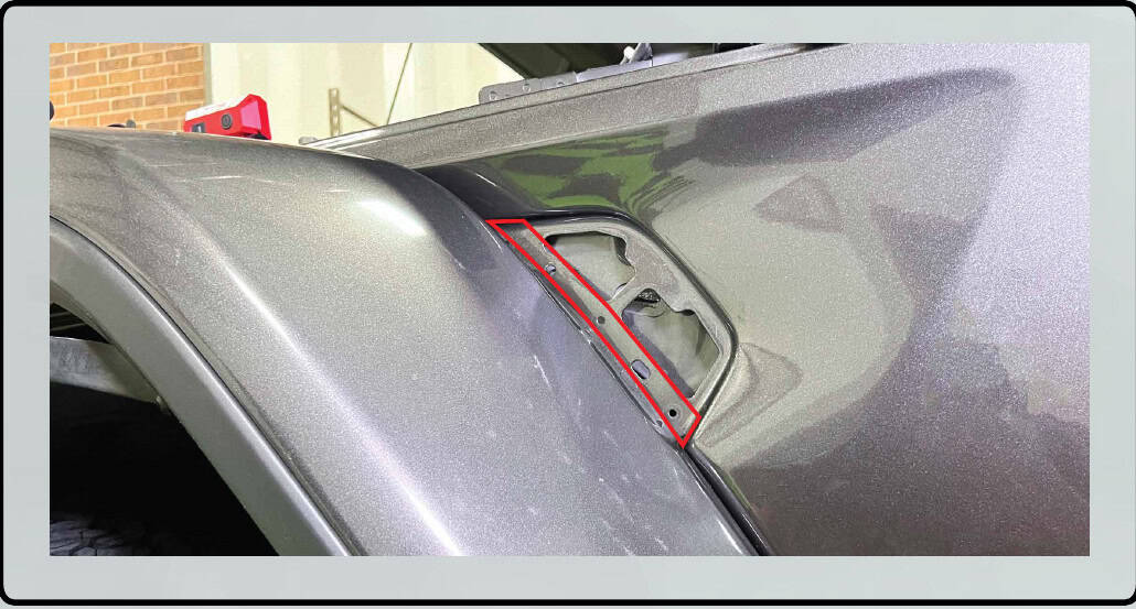 Jeep Jl/Jt Morimoto Side-Vent Marker Installation 9 Clean the highlighted adhesive contact surface.