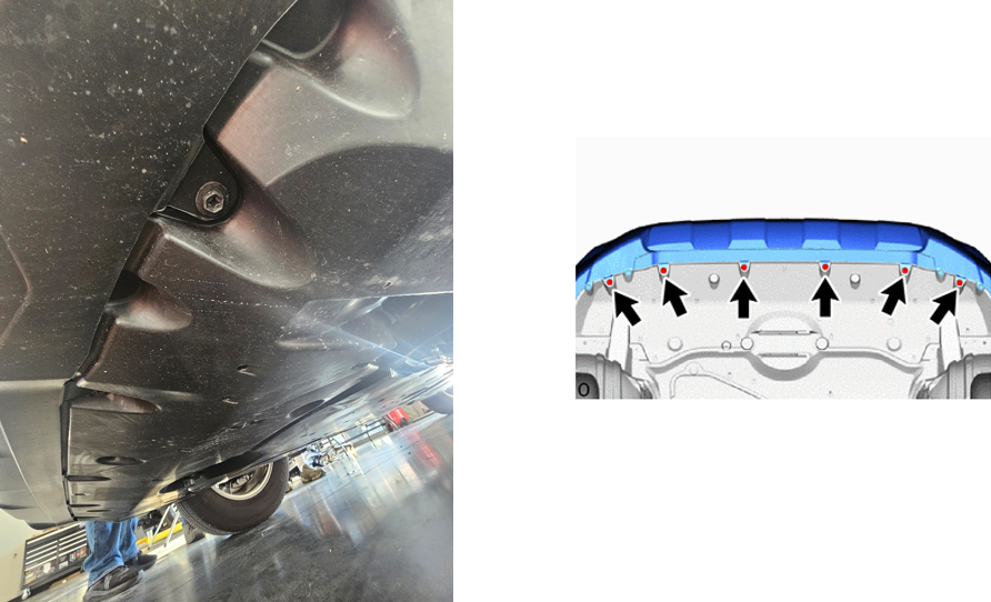 2019–2025 Toyota Rav4 Elite Add-On Fog-Light Installation Guide 2 Lower bumper-cover access and fastener positions.