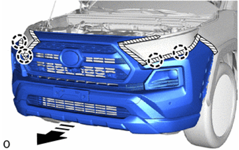 2019–2025 Toyota Rav4 Elite Add-On Fog-Light Installation Guide 6 Move the disconnected bumper cover forward and support it on a protected surface.