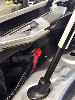 2019–2025 Toyota Rav4 Elite Add-On Fog-Light Installation Guide 12 Manufacturer example accompanying the backlight and trigger connection step.