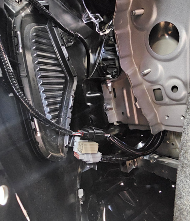 2019–2025 Toyota Rav4 Elite Add-On Fog-Light Installation Guide 5 Electrical connectors behind the driver-side wheel liner.