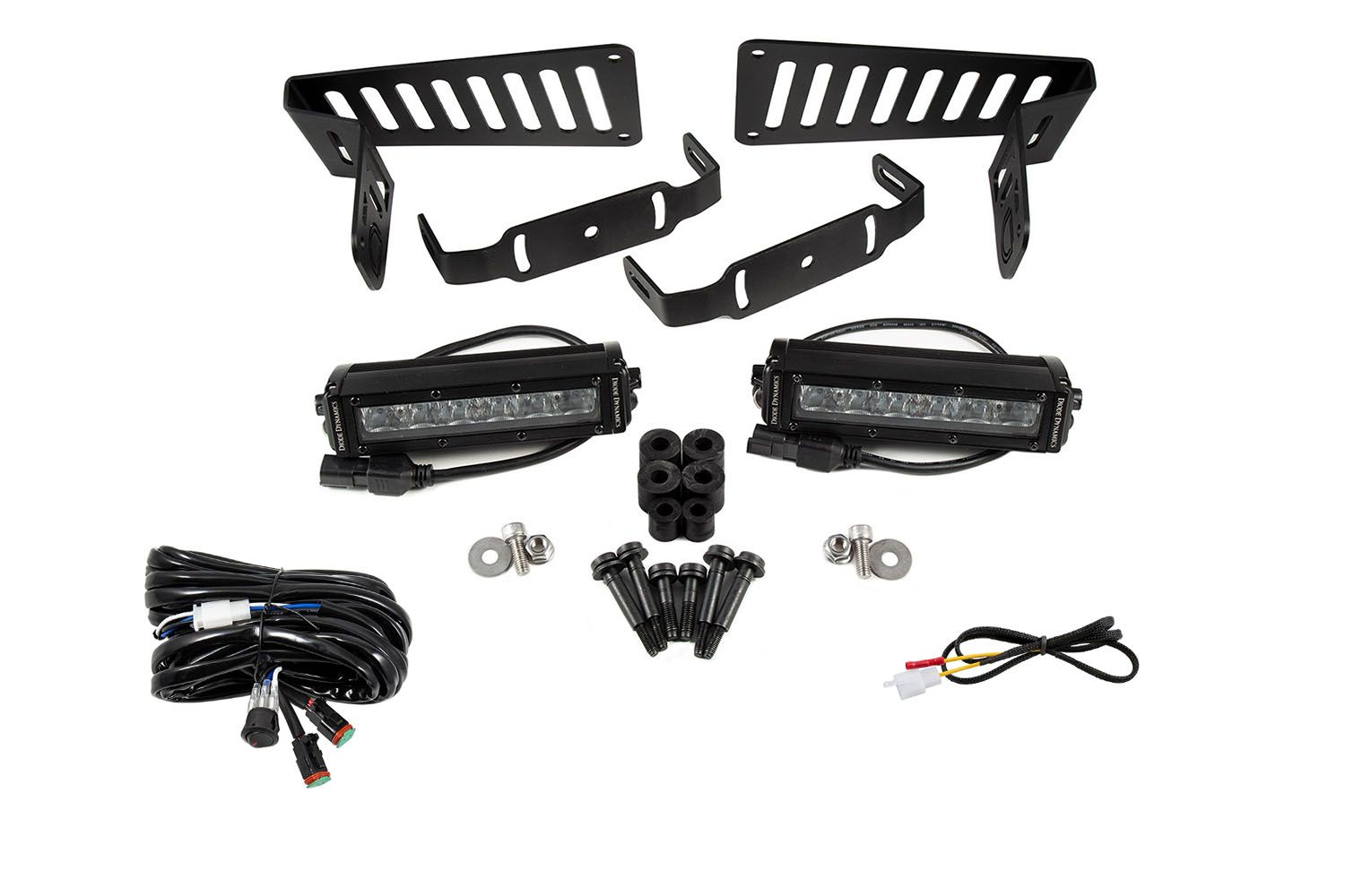 Diode Dynamics SS6 Cowl LED Bracket Kit for Jeep JL Wrangler and JT Gladiator, White Driving