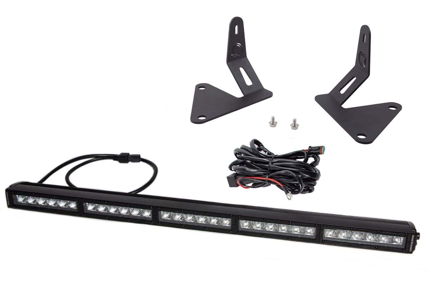Diode Dynamics Ss30 Stealth Lightbar Kit For 2015-2020 Colorado/Canyon White Driving 12 DD6357 kit contents, alternate manufacturer view.