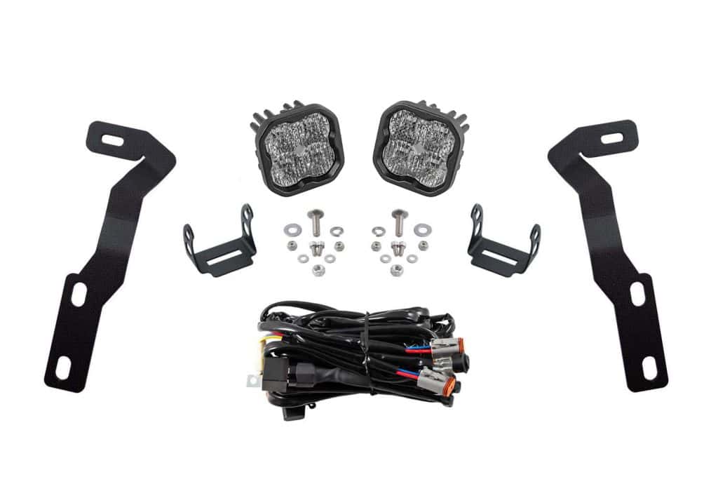 Diode Dynamics Ss3 Led Ditch Light Kit For 2016-2023 Toyota Tacoma 133 DD6372 Sport White SS3 kit with Tacoma brackets and wiring.