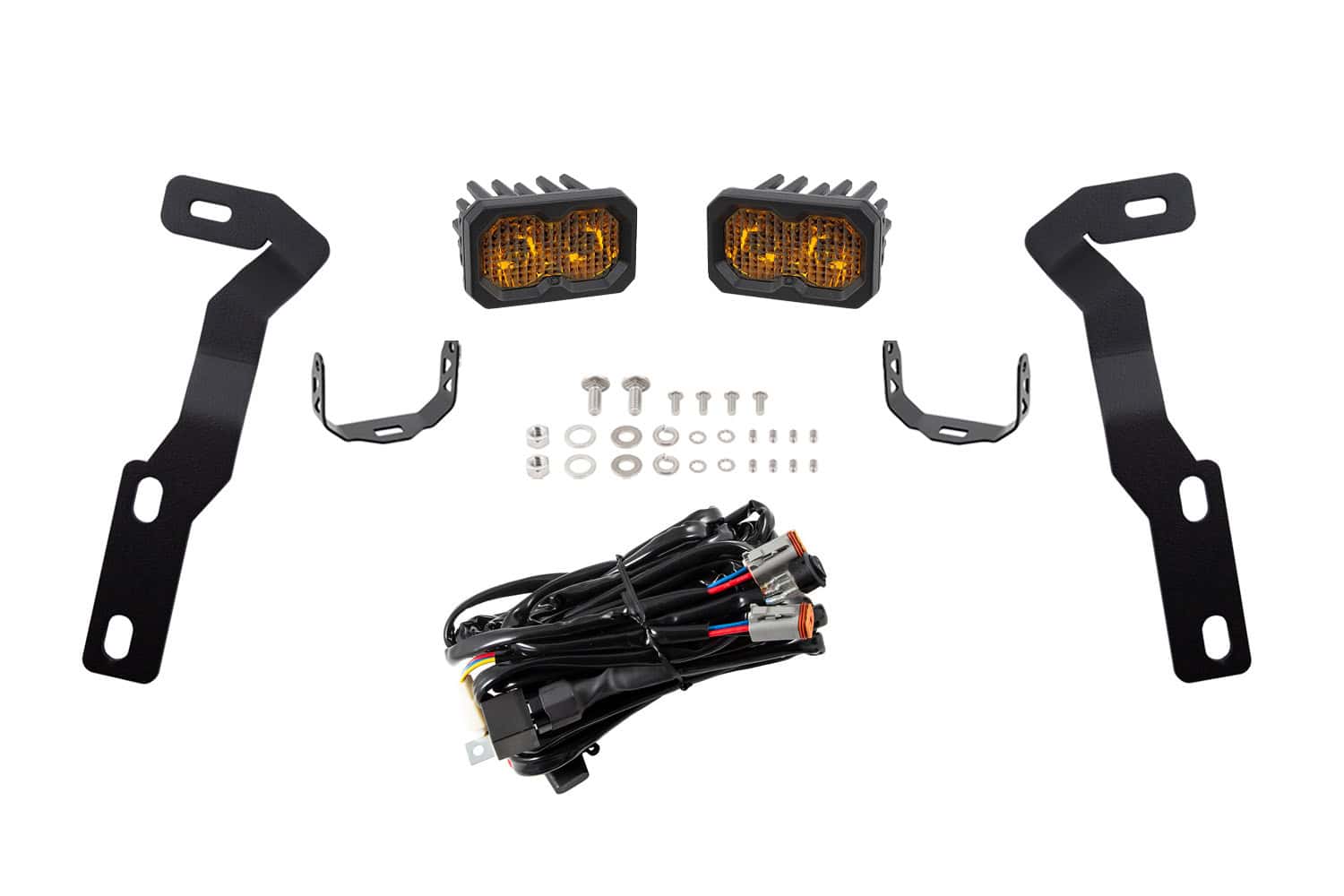 Diode Dynamics C2 2.0 Led Ditch Light Kit For 2016-2023 Toyota Tacoma 2 Diode Dynamics C2 2.0 LED Ditch Light Kit for 2016-2023 Toyota Tacoma Yellow Combo