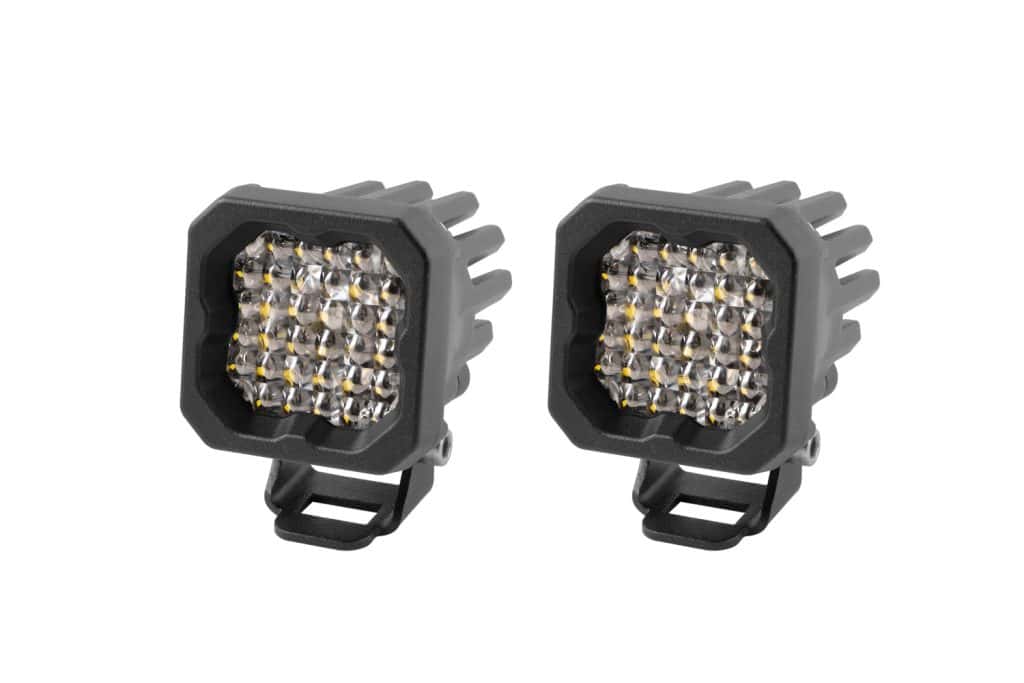 Diode Dynamics Stage Series Reverse Light Kit For 2016-2023 Toyota Tacoma C1 108 DD6461P C1 Pro White Flood red-backlight lamp pair used in DD7160. Lamp components only: the kit also includes the Tacoma adapter, relay harness and installation hardware.