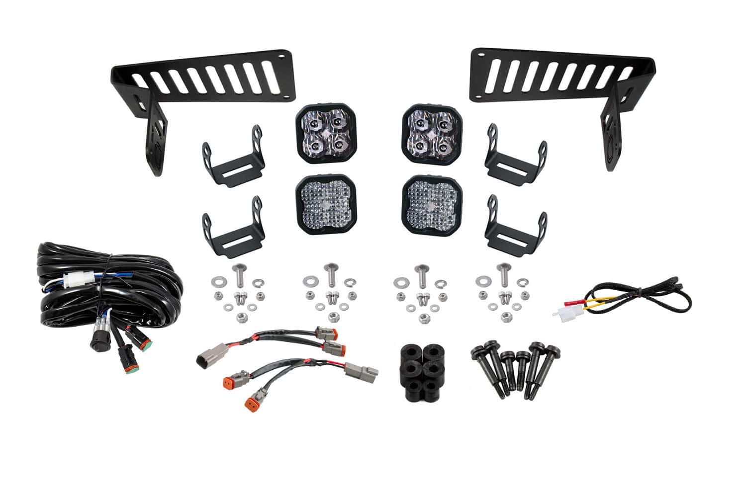 Diode Dynamics DD6554 SS3 Cowl LED Bracket Kit for 2018-2026 Jeep JL Wrangler/Gladiator White Pro