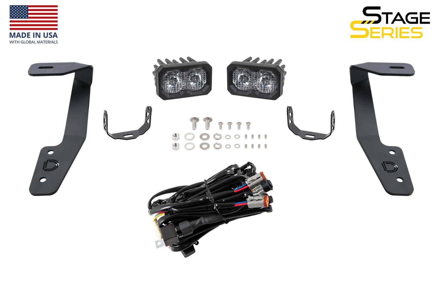 Diode Dynamics C2 2.0 Led Ditch Light Kit For Subaru Crosstrek/Wrx 3 C2 2.0 Sport White Subaru kit, labelled manufacturer view.