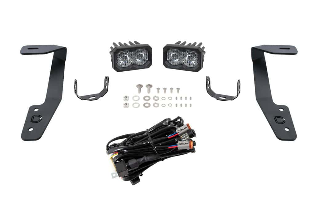 Diode Dynamics C2 2.0 Led Ditch Light Kit For Subaru Crosstrek/Wrx 28 DD6562 C2 2.0 Sport White Subaru kit with brackets, hardware and wiring.