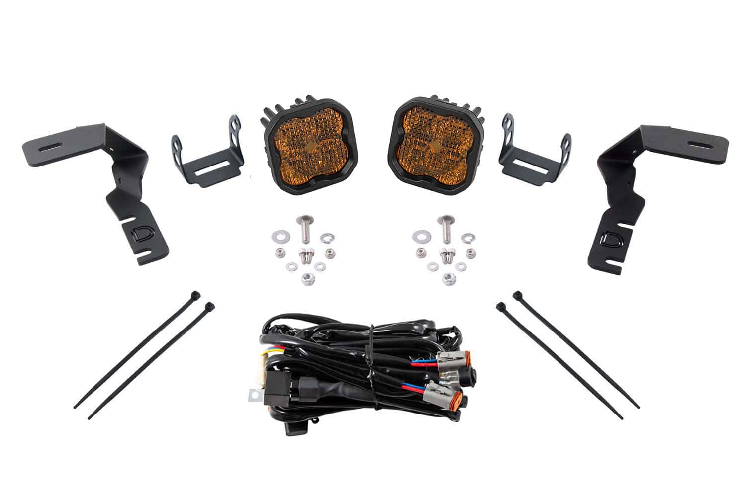 Diode Dynamics SS3 LED Ditch Light Kit for 2019-2021 Ford Ranger Yellow Combo