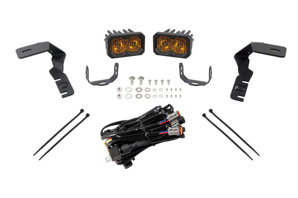 Diode Dynamics C2 2.0 Led Ditch Light Kit For 2019–2023 Ford Ranger 30 DD6588 C2 2.0 Sport Yellow Ranger kit.