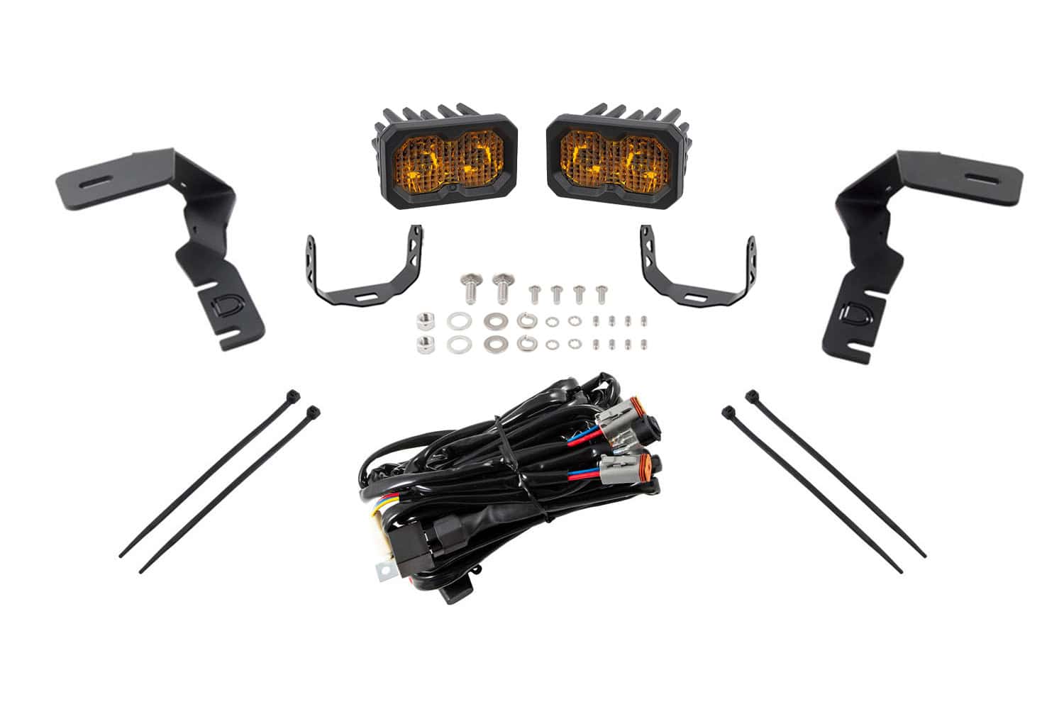 Diode Dynamics C2 2.0 Led Ditch Light Kit For 2019–2023 Ford Ranger 2 Diode Dynamics C2 2.0 LED Ditch Light Kit for 2019-2021 Ford Ranger Yellow Combo