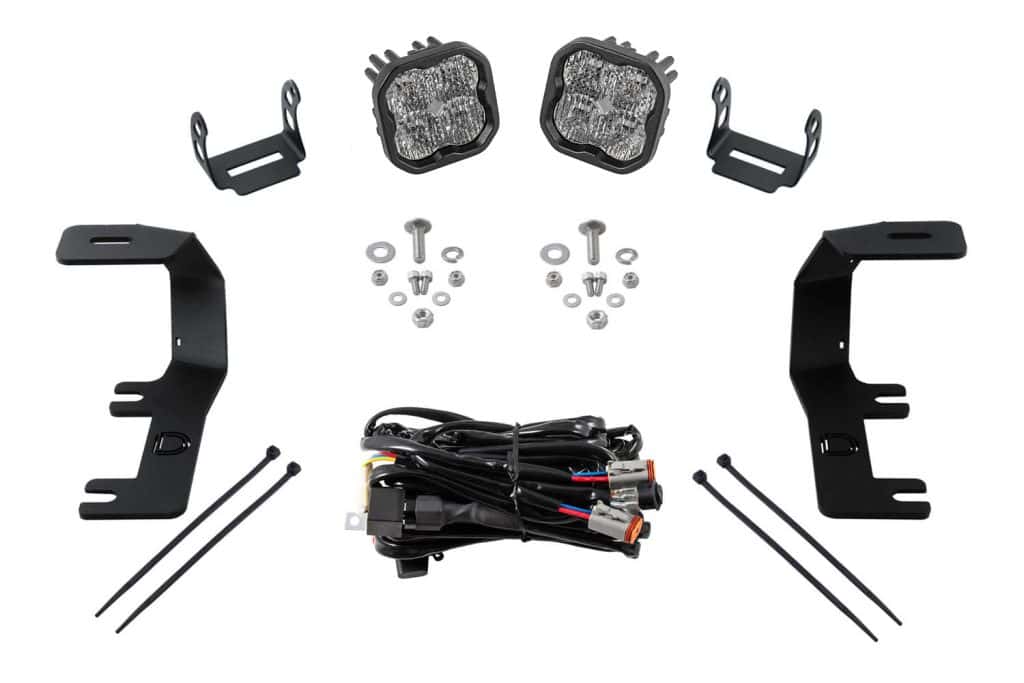Diode Dynamics Ss3 Led Ditch Light Kit For 2014-2019 Silverado/Sierra 115 DD6655 SS3 Sport White complete Silverado/Sierra 1500 kit.