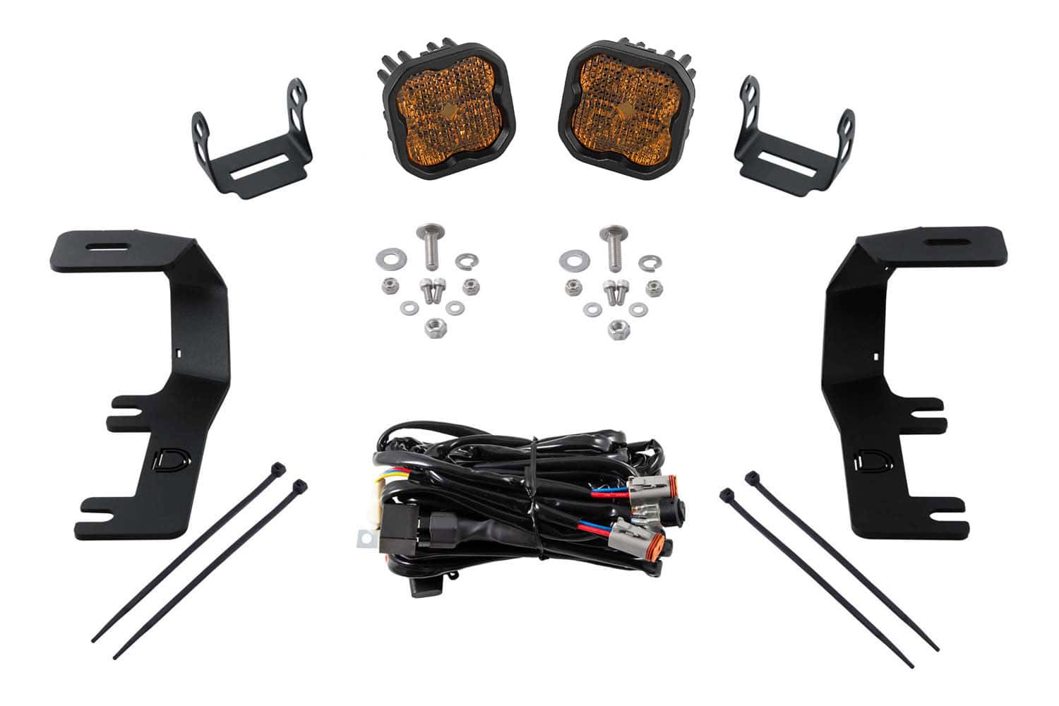 Diode Dynamics Ss3 Led Ditch Light Kit For 2014-2019 Silverado/Sierra 4 Diode Dynamics DD6658 SS3 LED Ditch Light Kit for 2014-2019 Silverado/Sierra Pro Yellow Combo