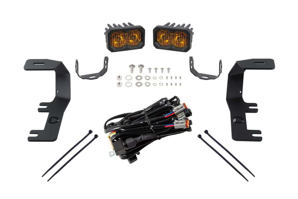 Diode Dynamics C2 2.0 Led Ditch Light Kit For 2014-2019 Silverado/Sierra 48 DD6660 C2 2.0 Sport Yellow complete GM kit. This is also the supplier-assigned representative image for DD6662 Pro.