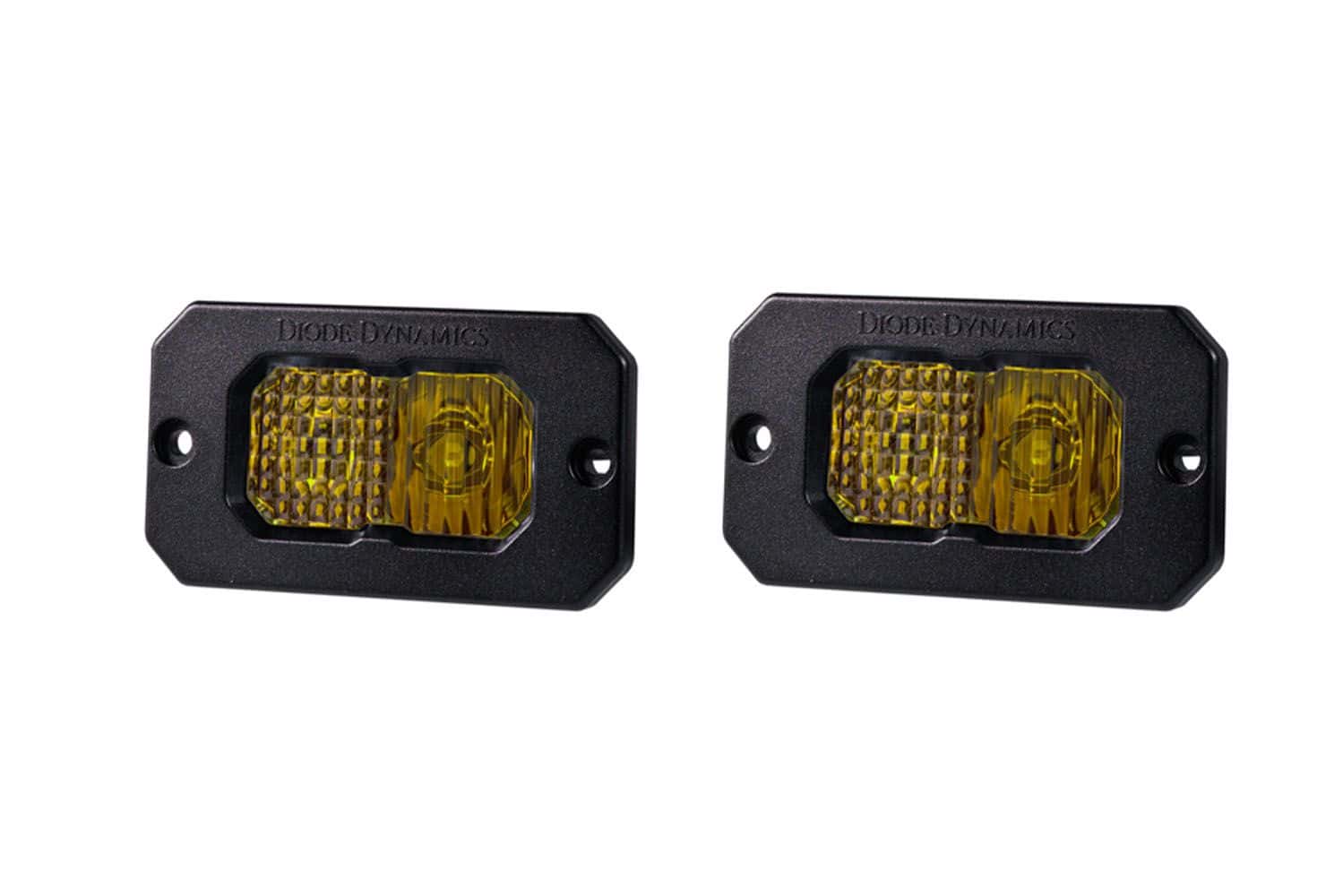 Diode Dynamics C2 1.0 yellow LED pods, flush mount, pair