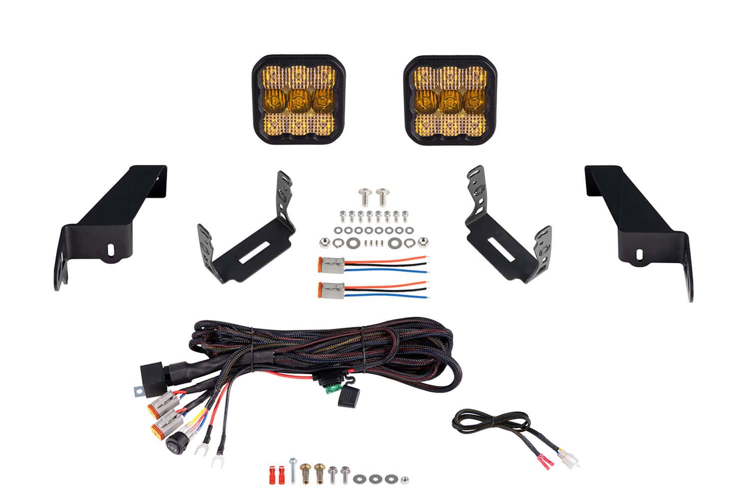 Diode Dynamics Jeep Jl Ss5 Crosslink Bumper Lightbar Kit 4 Diode Dynamics Jeep JL SS5 CrossLink Bumper Lightbar Kit Yellow Combo