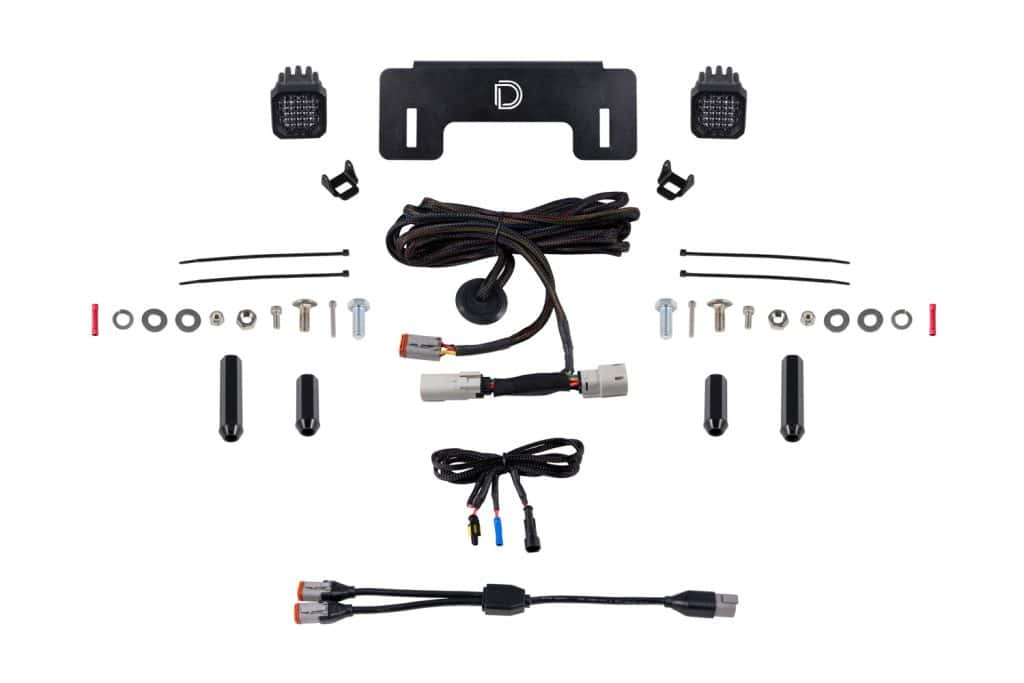 Diode Dynamics Stage Series Reverse Light Kit For 2021-2025 Ford Bronco C1 28 DD7353 C1 Sport White Flood Bronco reverse kit with red backlights.