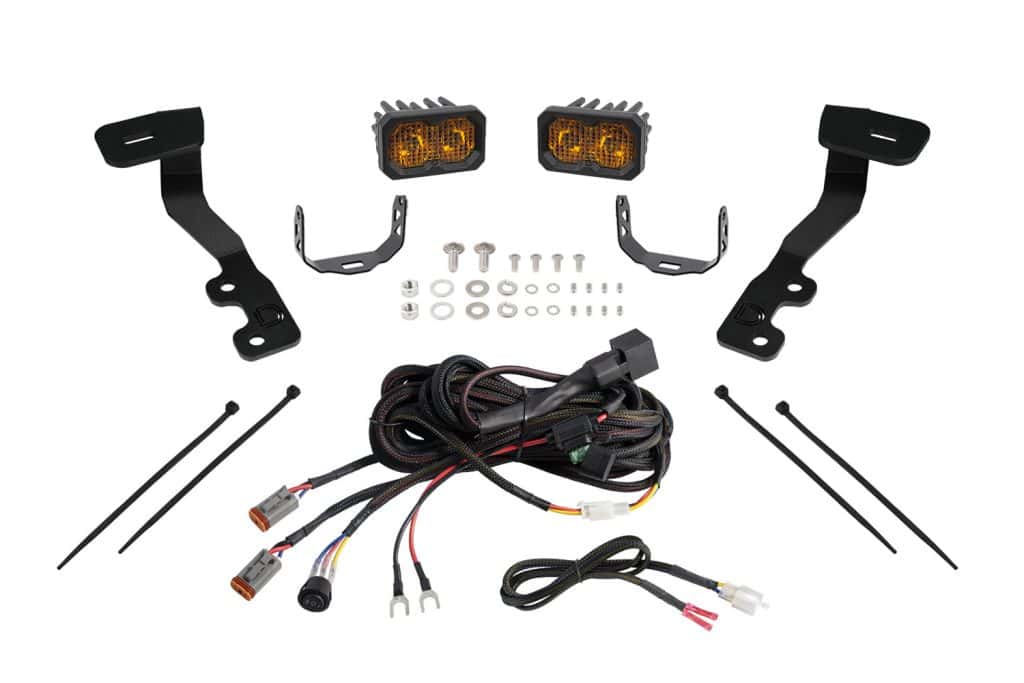 Diode Dynamics Stage Series Ditch Light Kit For 2022+ Toyota Tundra C2 2.0 17 DD7390 C2 2.0 Sport Yellow complete Tundra kit.