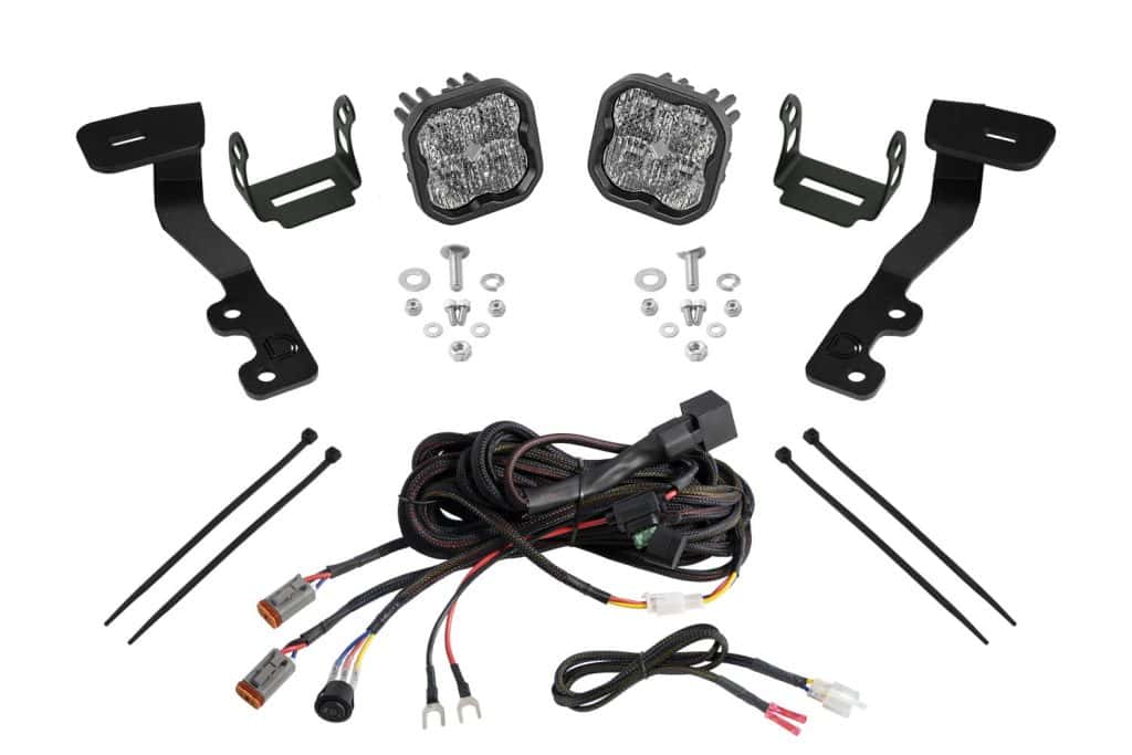 Diode Dynamics Stage Series Ditch Light Kit For 2022+ Toyota Tundra Ss3 43 DD7393 SS3 Sport White complete Tundra kit.