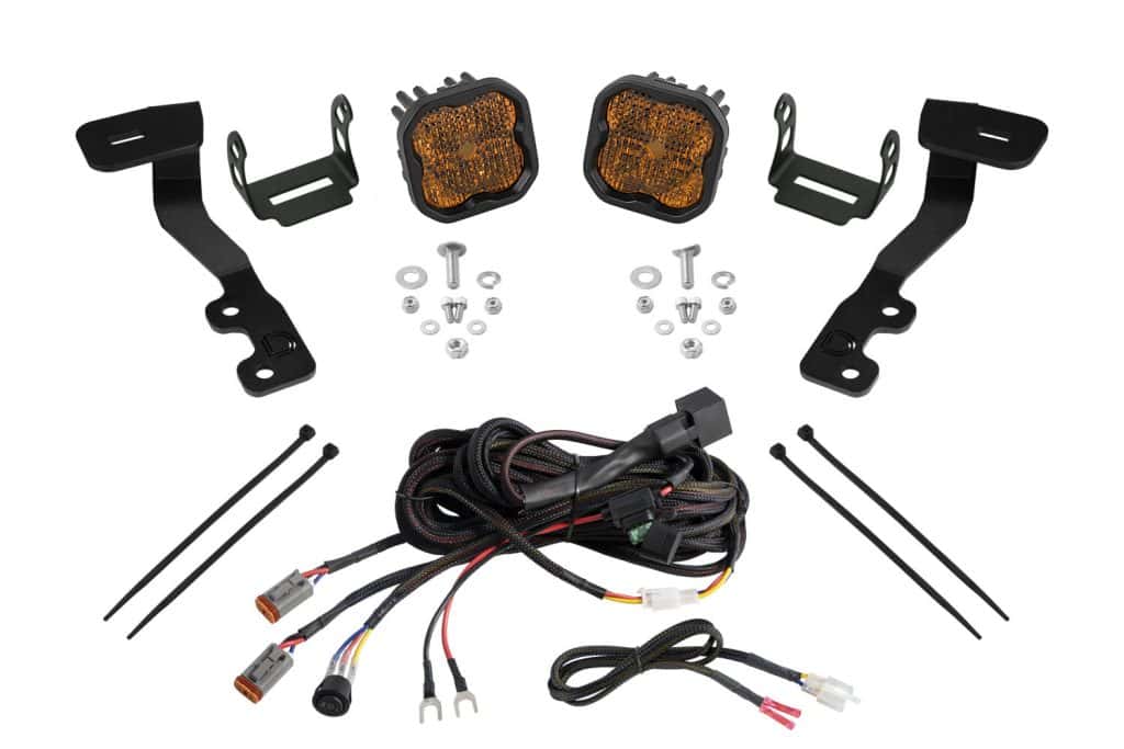 Diode Dynamics Stage Series Ditch Light Kit For 2022+ Toyota Tundra Ss3 48 DD7396 SS3 Pro Yellow complete Tundra kit.
