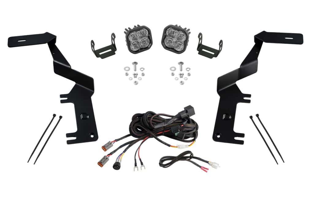 Diode Dynamics Stage Series Ditch Light Kit For 2017-2022 Ford Super Duty Ss3 61 DD7556 SS3 Sport White complete Super Duty kit.