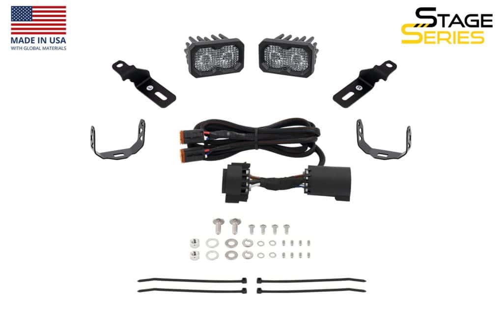 Diode Dynamics Stage Series Reverse Light Kit For 2019–2024 Ram 1500 C2 2.0 35 DD7592 current C2 2.0 Sport Ram 1500 kit contents, labelled manufacturer view.