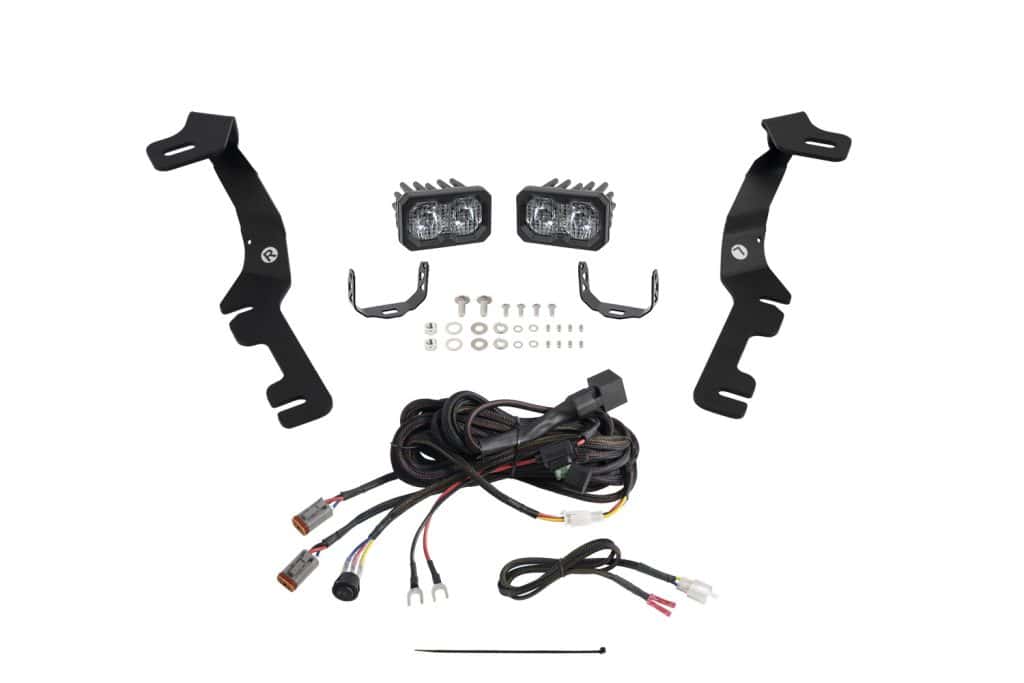 Diode Dynamics Stage Series Ditch Light Kit For 2019-2024 Ram C2 2.0 25 DD7595 C2 2.0 Sport White complete Ram 1500 kit.