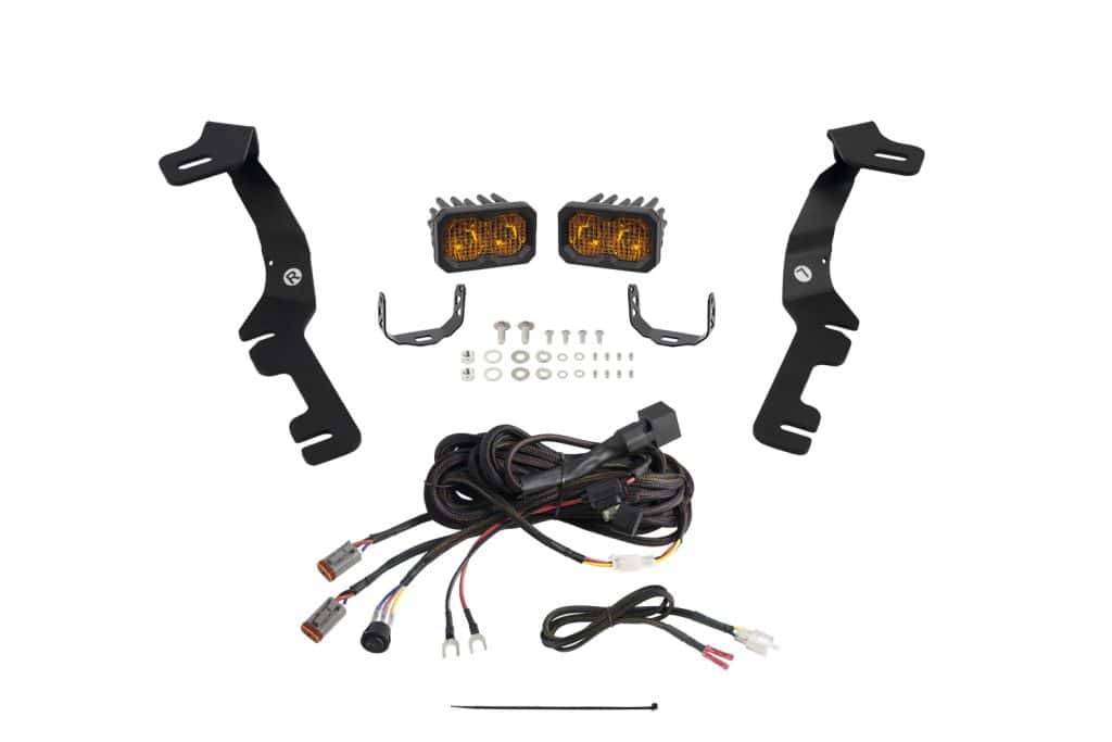 Diode Dynamics Stage Series Ditch Light Kit For 2019-2024 Ram C2 2.0 23 DD7596 C2 2.0 Sport Yellow complete Ram 1500 kit.