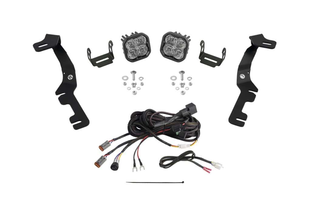 Diode Dynamics Stage Series Ditch Light Kit For 2019-2024 Ram Ss3 49 DD7599 SS3 Sport White complete Ram 1500 kit.
