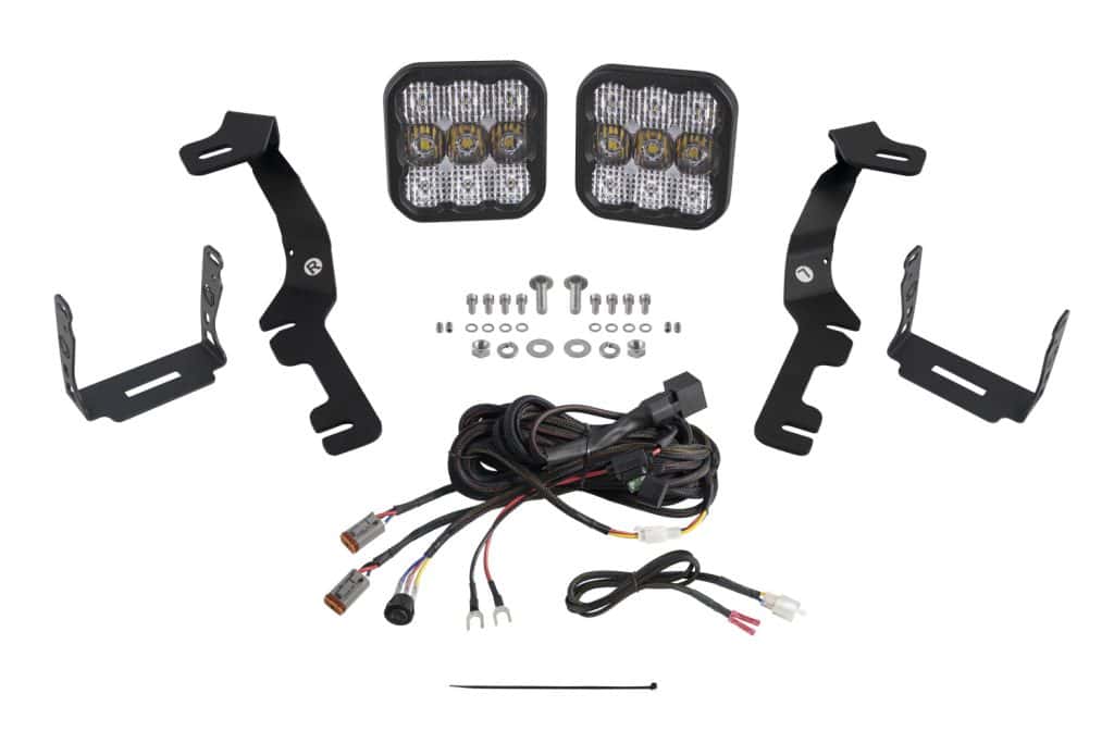 Diode Dynamics Stage Series Ditch Light Kit For 2019-2024 Ram Ss5 16 DD7603 SS5 Sport White complete Ram 1500 kit.