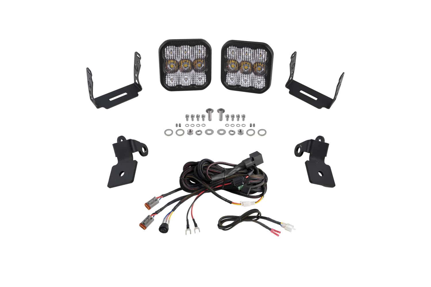 Diode Dynamics Polaris Rzr A-Pillar Led Pod Kit Ss5 3 Diode Dynamics DD7641 Polaris RZR A-Pillar LED Pod Kit SS5 Pro White Combo
