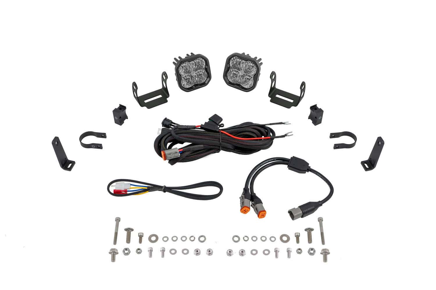 Diode Dynamics DD7656 SS3 LED Bumper 1.5 Inch Roll Bar Kit Pro White Combo (pair)