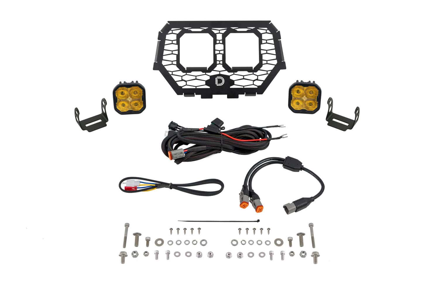 Diode Dynamics Stage Series LED Grille Kit for 2014-2018 Polaris RZR XP Yellow Fog