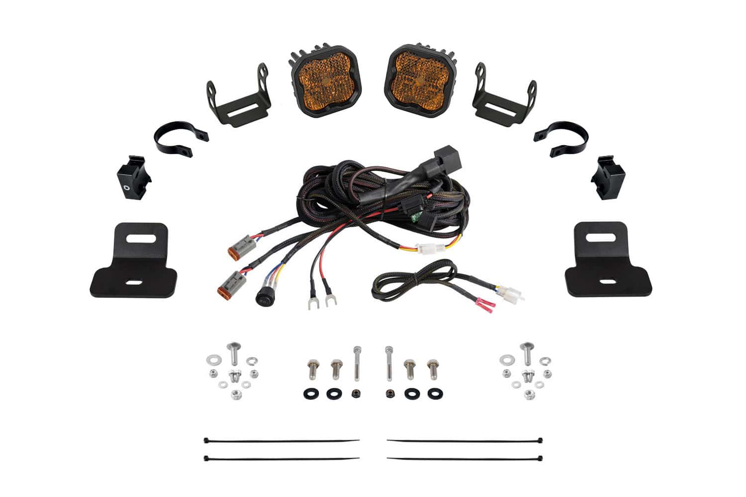 Diode Dynamics Stage Series Ditch Light Kit for 2017-2025 Can-Am Maverick X3 SS3 Yellow Combo