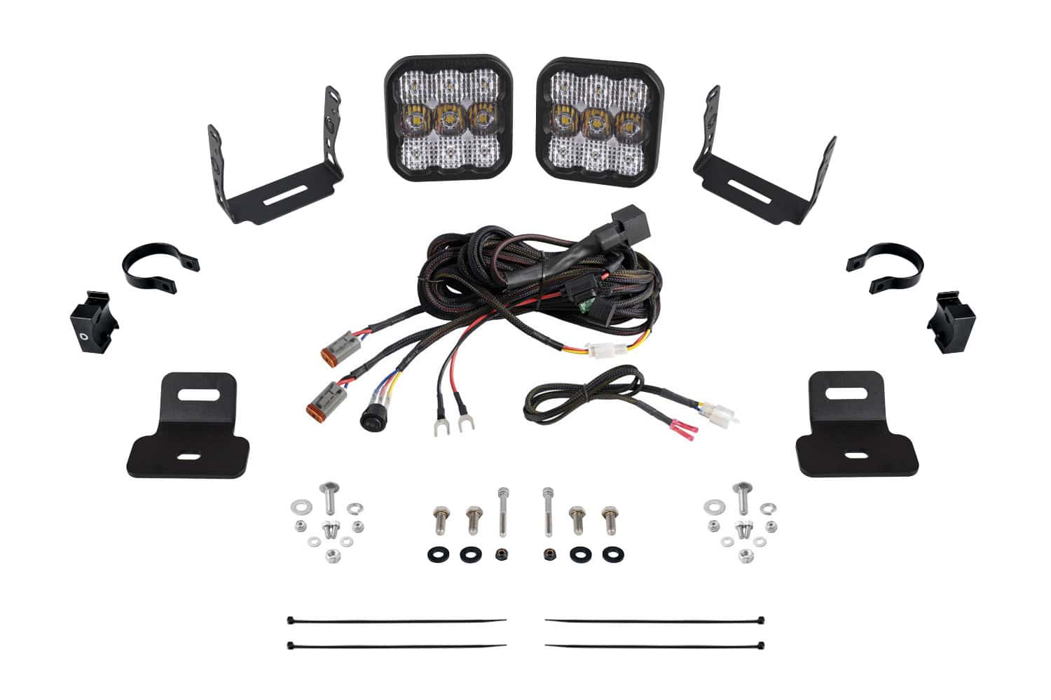 Diode Dynamics Stage Series Ditch Light Kit for 2017-2025 Can-Am Maverick X3 SS5 White Combo