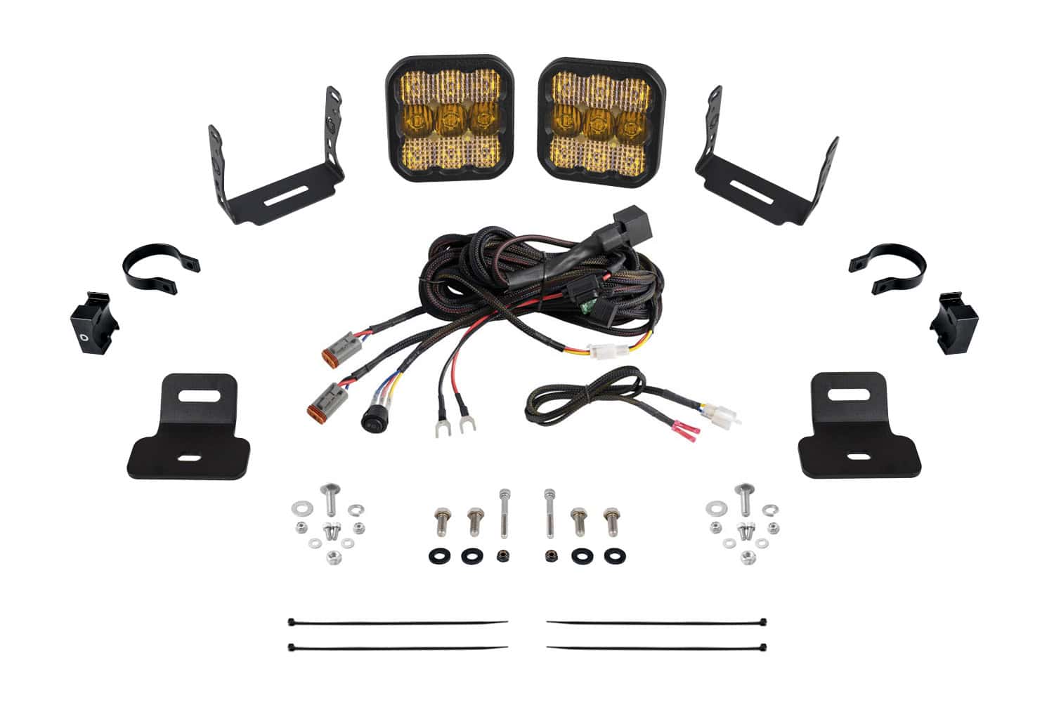 Diode Dynamics Stage Series Ditch Light Kit for 2017-2025 Can-Am Maverick X3 SS5 Yellow Combo