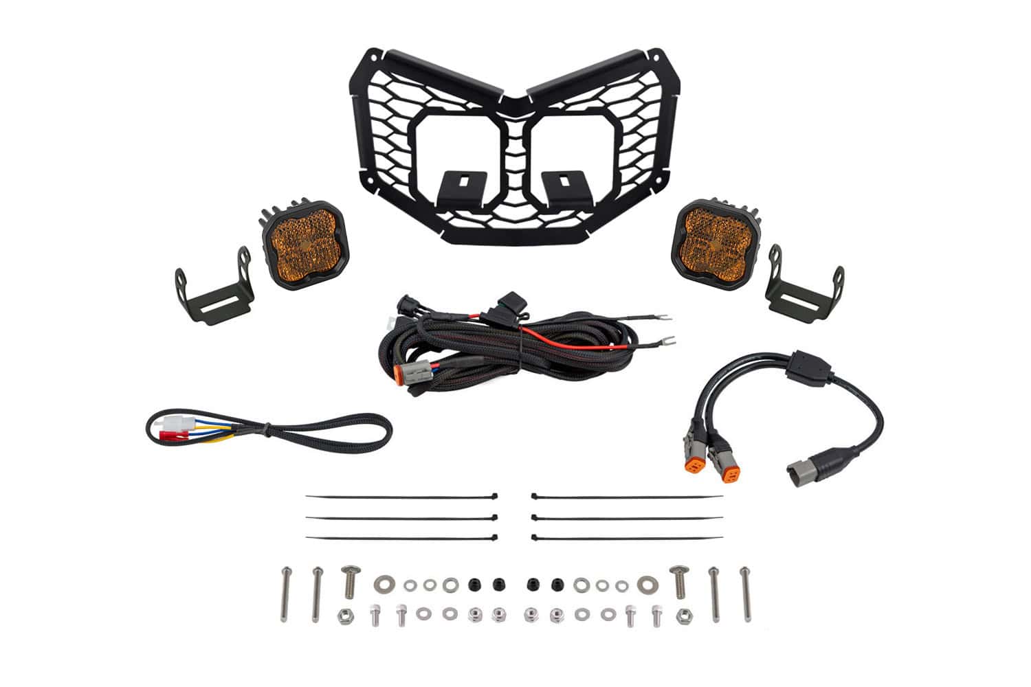Diode Dynamics Stage Series LED Grille Kit for 2017-2025 Can-Am Maverick X3 Yellow Combo