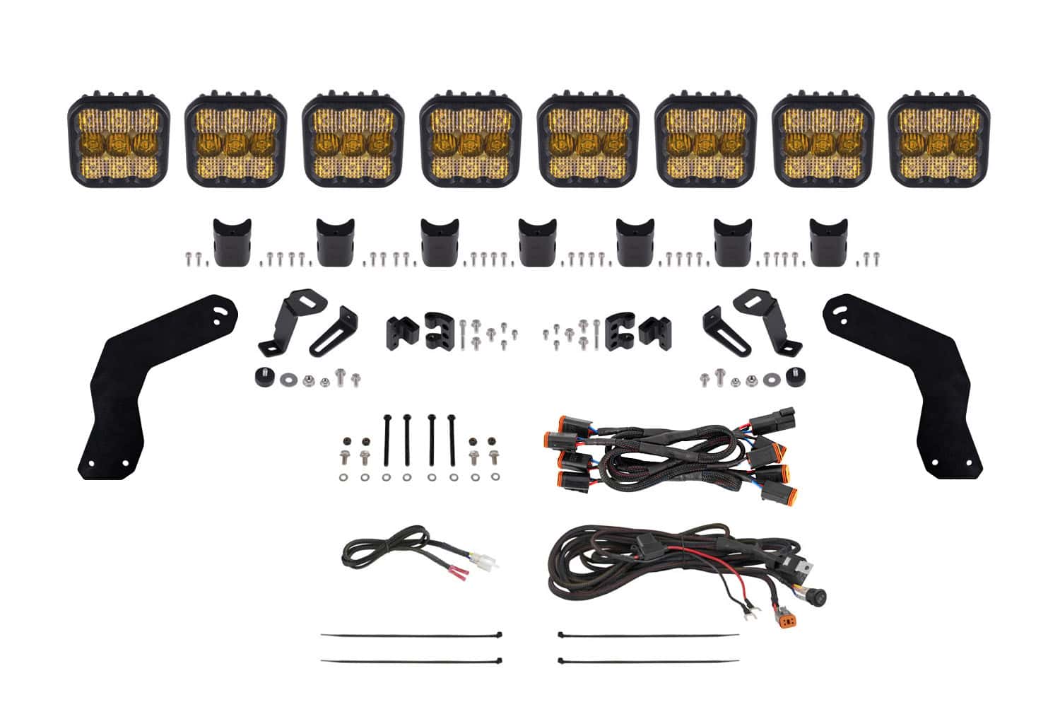 Diode Dynamics DD7891 Can-Am Maverick X3 SS5 Sport CrossLink Roof Yellow Combo Lightbar Kit