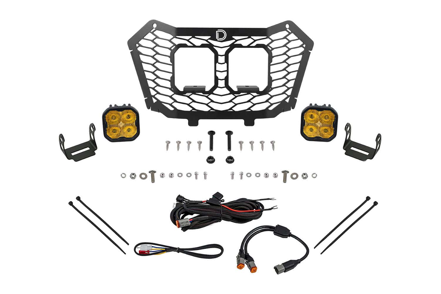 Diode Dynamics Stage Series LED Grille Kit for 2022-2025 Honda Talon Yellow Fog