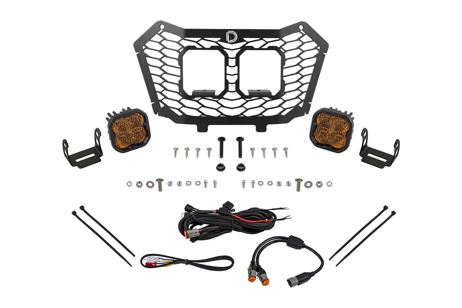 Diode Dynamics DD7904 Stage Series LED Grille Kit for 2022-2025 Honda Talon Pro Yellow Combo