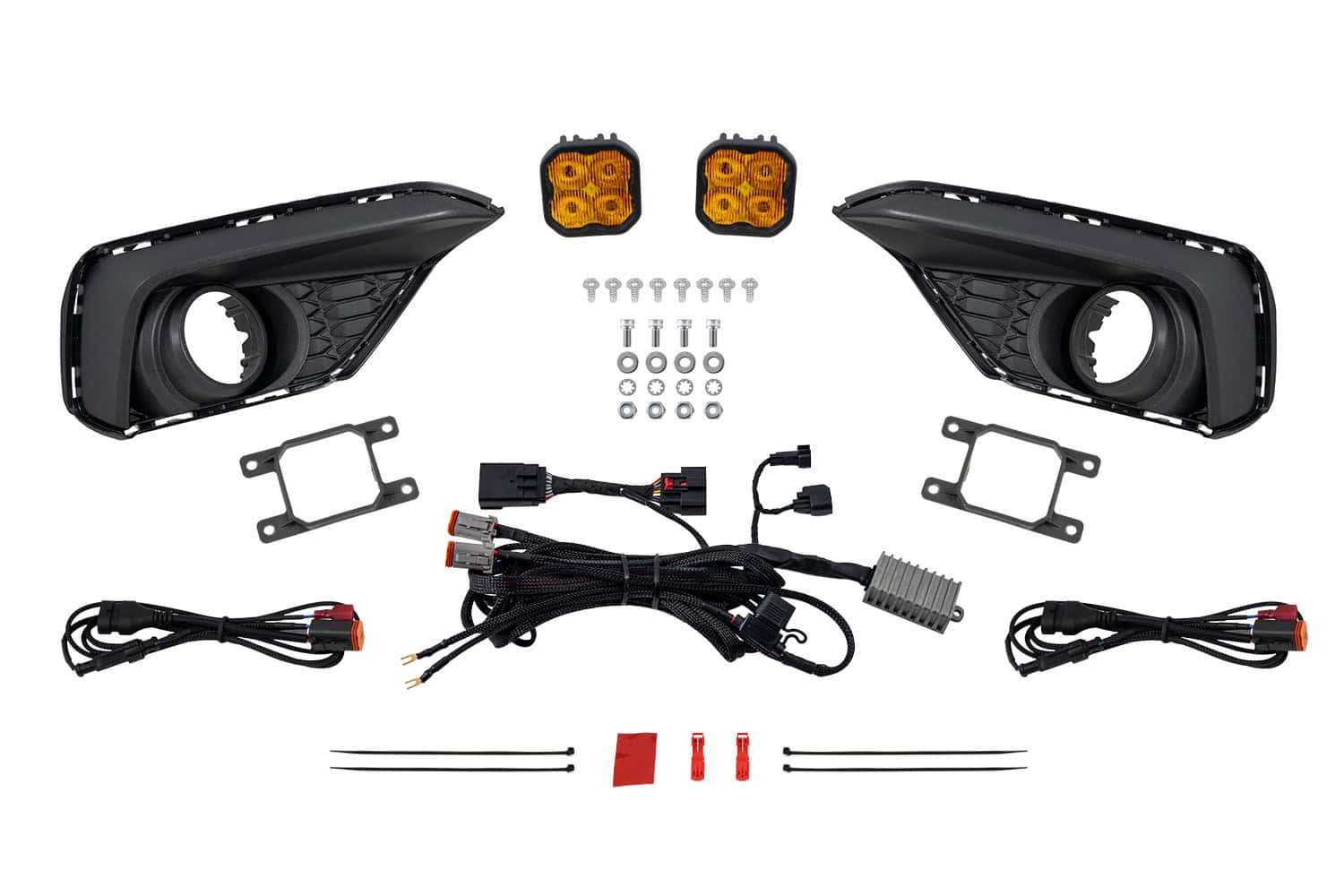 Diode Dynamics Ss3 Add-On Fog Lamp Kit For 2024+ Ford Mustang Ecoboost 4 Diode Dynamics DD7966 SS3 Add-On Fog Lamp Kit for 2024+ Ford Mustang EcoBoost Yellow Max