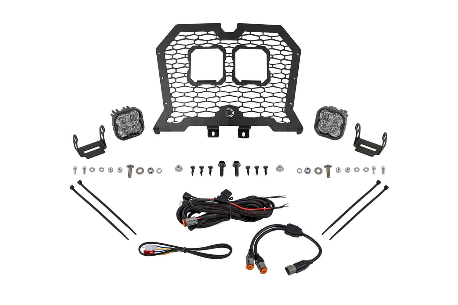 Diode Dynamics Stage Series LED Grille Kit for 2019-2024 Polaris RZR XP White Combo
